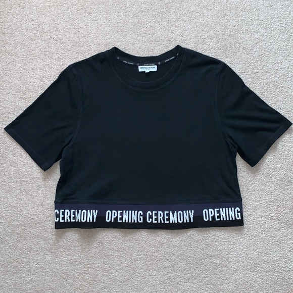 Opening Ceremony Crew Neck Cropped Shirt - Picture 3 of 4